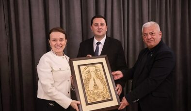 Konak’ta Makedonya rüzgarı esti: Başkan Mutlu, Enes İbrahim ve heyetini ağırladı